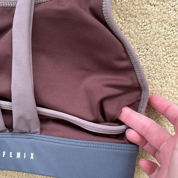 All Fenix NWT Stella Sports Bra & Rise 5” Bike Shorts Chocolate S - Picture 10 of 10